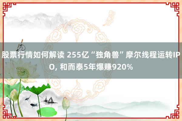 股票行情如何解读 255亿“独角兽”摩尔线程运转IPO, 和而泰5年爆赚920%