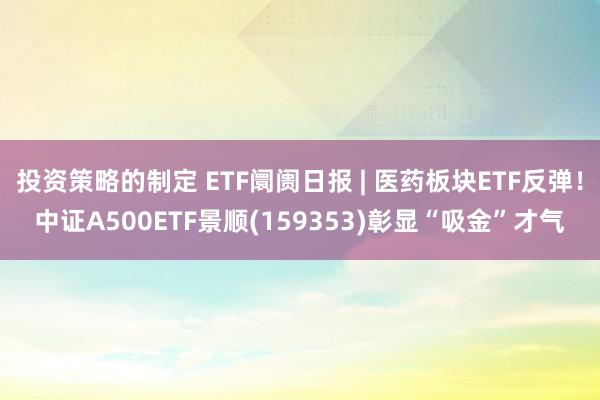 投资策略的制定 ETF阛阓日报 | 医药板块ETF反弹！中证A500ETF景顺(159353)彰显“吸金”才气