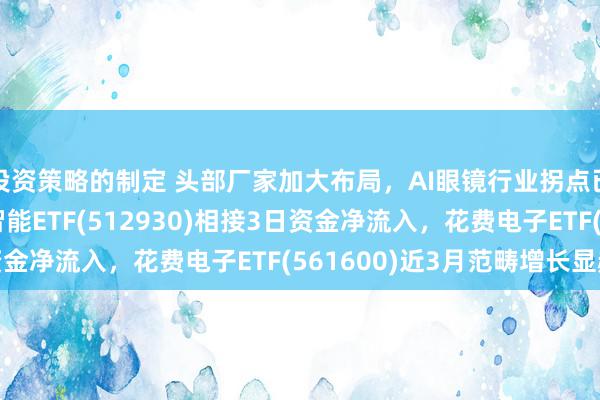 投资策略的制定 头部厂家加大布局，AI眼镜行业拐点已至？AI东说念主工智能ETF(512930)相接3日资金净流入，花费电子ETF(561600)近3月范畴增长显赫