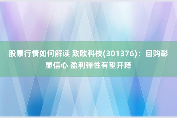 股票行情如何解读 致欧科技(301376)：回购彰显信心 盈利弹性有望开释